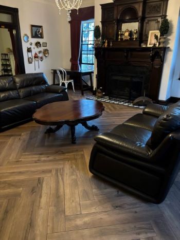 Herringbone wood look tiles Sydney